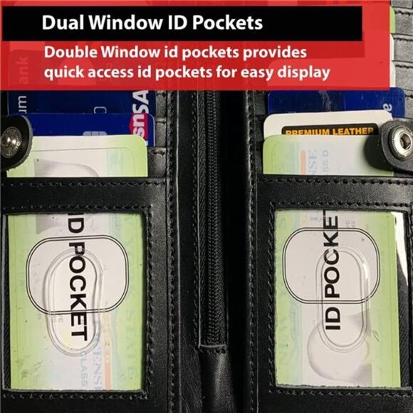 Bifold RFID Blocking Motorcycle Chain Wallet for Men - Picture 4 of 8